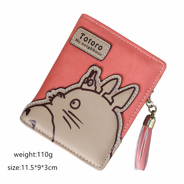 High Quality Women Wallets Totoro Design Ladies Clutch PU Leather Wallet Student Coin Purse Money Bags Long/Short Card Holder