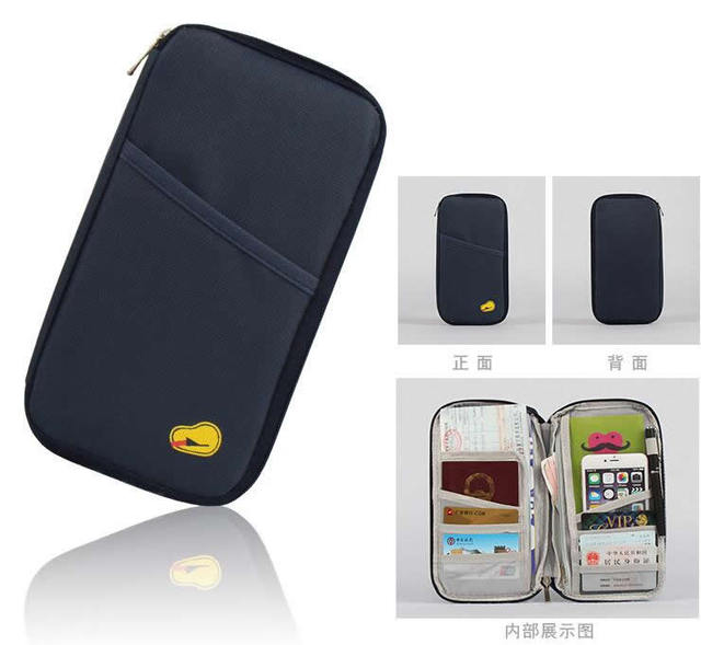 Men's and Women's Polyester Travel Bag Travel Accessories Luggage Cover Wallet ID Bag Luggage