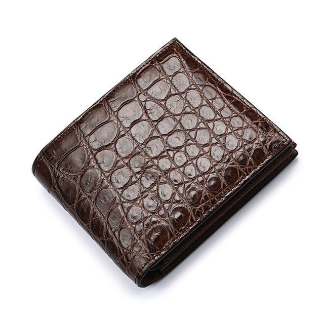 Crocodile Genuine Leather Wallet Luxury Design Clutch Wallet for Men High Quality Wallet Brown Black Crocodile Bifold