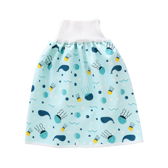 Prevent Baby Bedwetting Pure Cotton Baby Skirt To Prevent Urine Leakage 2 in 1 Toilet Learning Pants Reusable Washable Skirts