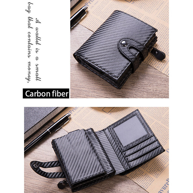 DIENQI Rfid Card Holder Smart Wallets Mens Leather Trifold Wallet Black Vintage Short Male Purses With Coin Pocket Walet Fleet