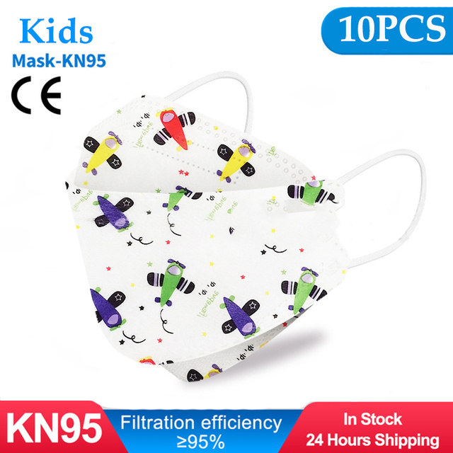 10-50pcs fpp2fan Kid Fish Cartoon kn95fan 4 Protective Layer fpp2 Approved Mask Breathing Mouth Mask KN95 Mascarilla Infantil