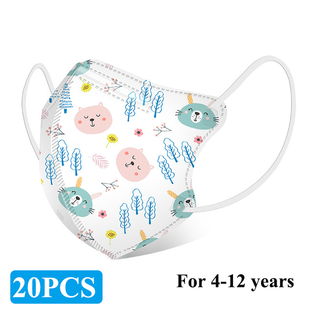 Kn95 Masks Kids N95 Breathing Mascara Cute Animal Cartoon Printed Mascarilla Fpp2 Homology Ada Boys Girls Kids Kn95 Face Mask