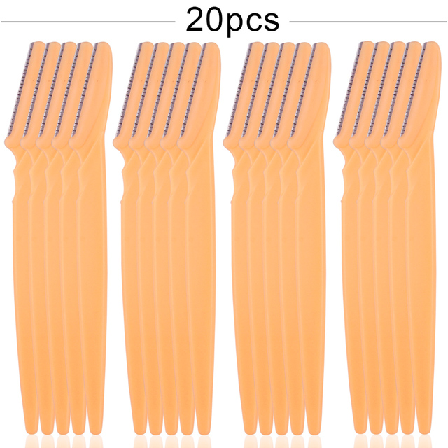 20/40/80pcs Eye Brow Razors Face Safe Shaping Knife Eyebrow Trimmer Shaver Facial Hair Removal Blades Cutter Makeup Tools Woman