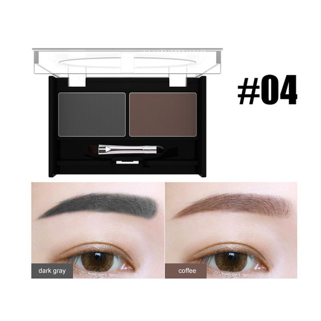 MYG 4 Colors Waterproof Eyebrow Powder Long Lasting Eye Shadow Eyebrow Palette + Eyebrow Brush