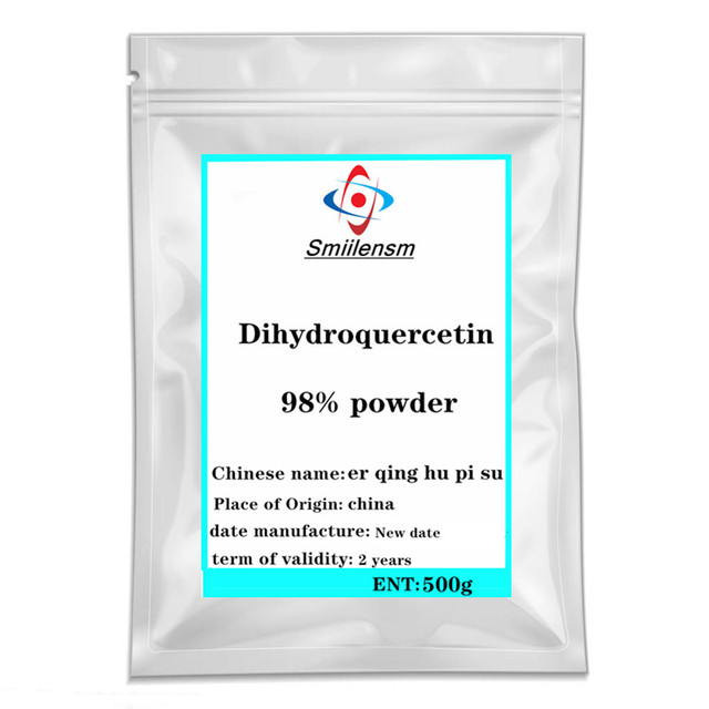 رائجة البيع السائبة Dihydroquercetin مسحوق 98% كيرسيتين ثنائي هيدرات سيبيريا لارك استخراج CAS 480-18-2 Taxifolin DHQ مسحوق