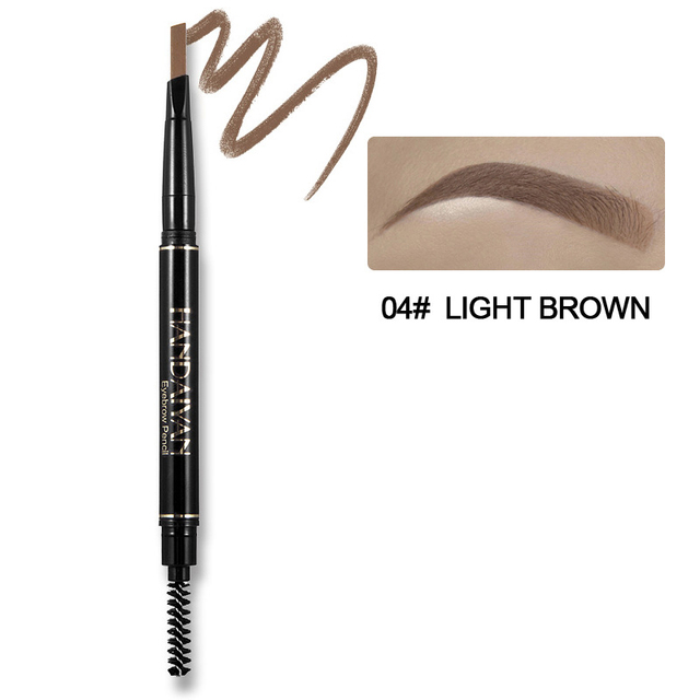 HANDAIYAN Double Ended Waterproof Eyebrow Pencil Long Lasting 5 Colors No Blooming Rotatable Paint Tattoo Eyebrow Pen TSLM1