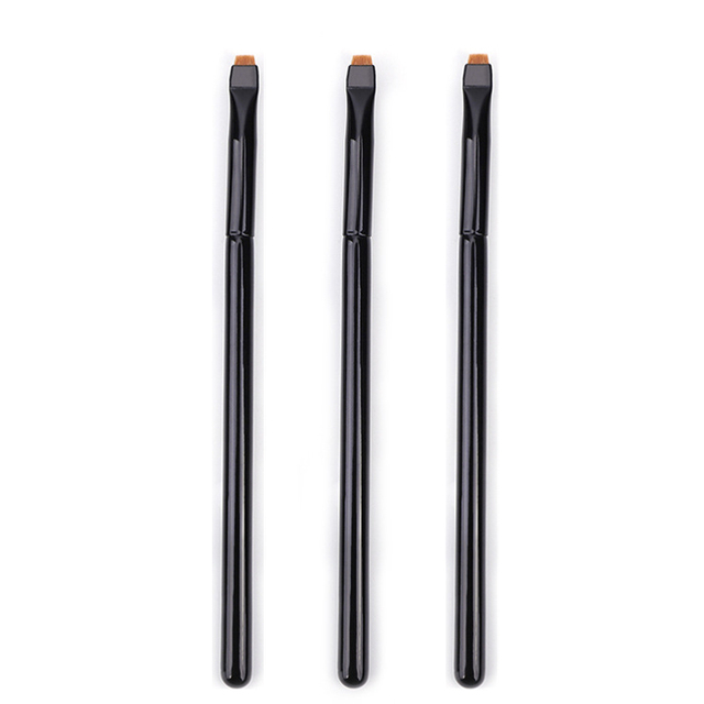 3pcs Professional Eye Makeup Brush Flat Eyeliner Brushes Angle Eyebrow Delicate Application Detail Outline Eye Make Up Brush