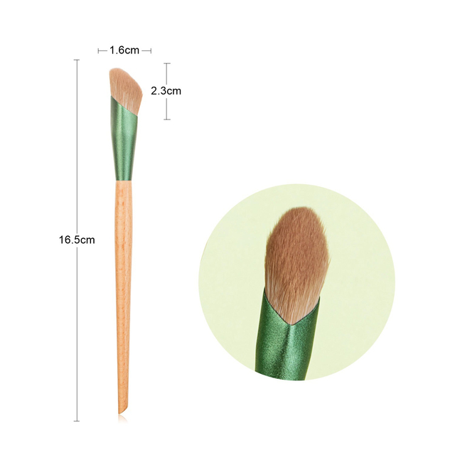 Wig 1/2 Piece Foundation Makeup Brush Slant Head Liquid Foundation Concealer Cosmetic Blending Brushes Face Contour Beauty Tool