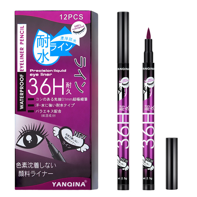 4 color waterproof and anti halo 36H color eyeliner