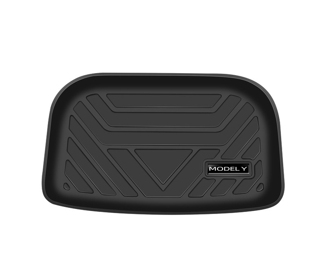 For Tesla Model Y 2022 2021 2020 Floor Mats Plain TPE Full Set Trunk Franc Mat Cargo Tray Liners Lower Cabin Car Boot Mats