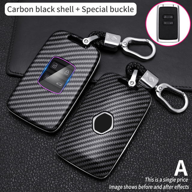 Carbon Fiber Remote Car Key Case For Renault Megane Koleos kadager Talisman Espace captour Clio Fob 2016-2020 car key cover