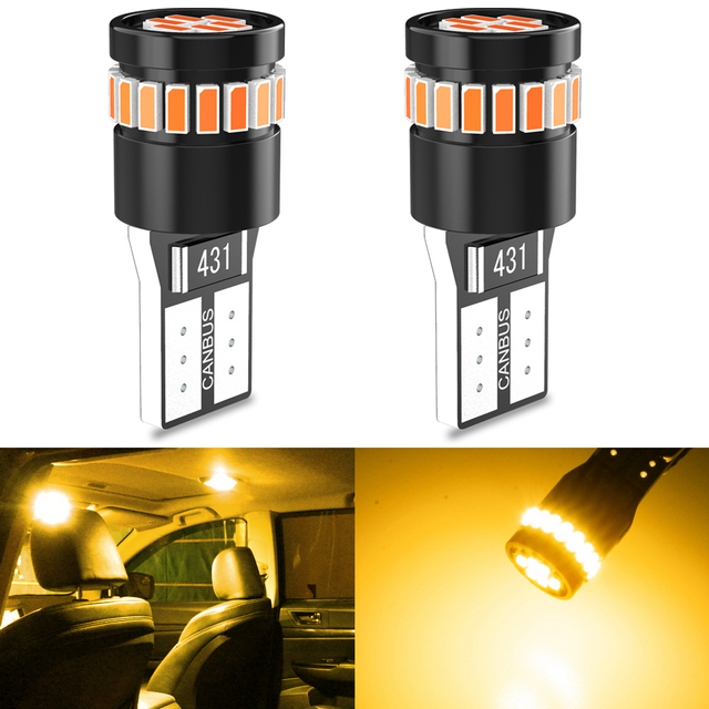 Canbus W5W T10 LED Car Light, Interior Light, Dome Light, White Light, Red, Orange, Blue, 4pcs, 12V