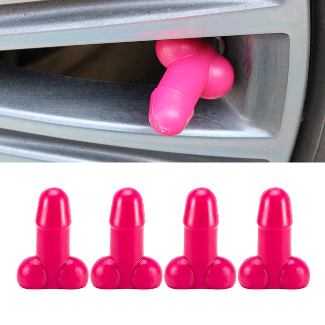 AUTCOAT Prank Valve Stem Caps, Universal Car Tire Valve Caps, Tire Cover Flare Stem Cap, Fits Cars, Trucks, Motorcycles