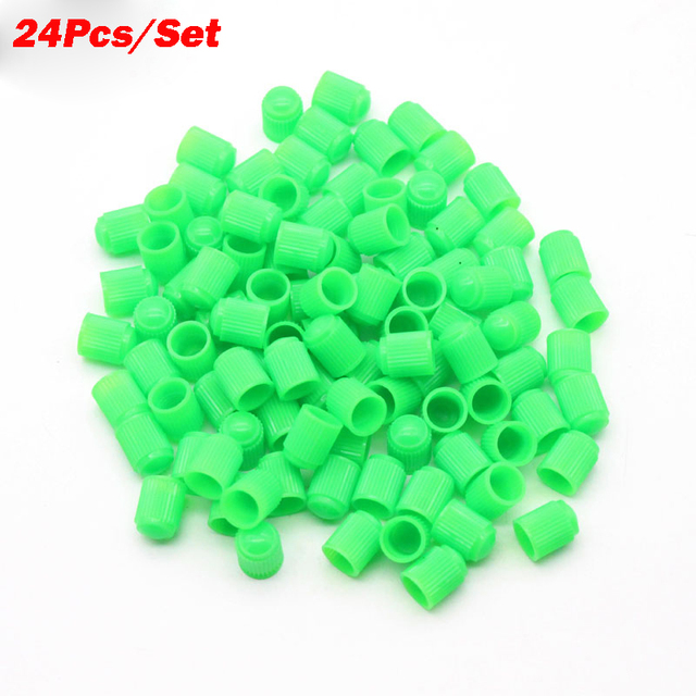 24pcs/set Plastic Car Truck Bike Tire Tire Wheel Valve Stem Caps Dust Covers Auto Motorcycle Airtight Stem Air Caps High Quality