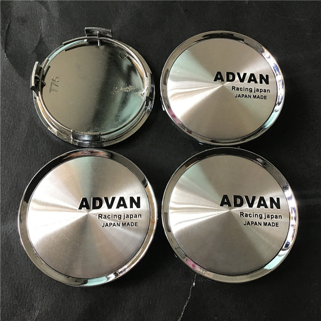 4pcs 74mm ADVAN Racing Car Wheel Center Hub Emblem Badge Cover Covers Car Styling Accessories