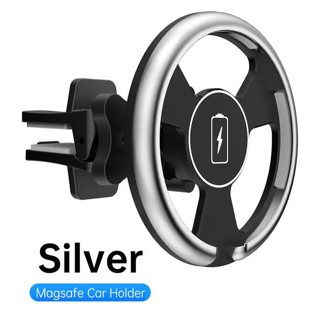 15W for iPhone 13 12 Wireless Charger Car Phone Holder for iPhone 13 12 Pro Max Mini Magsafe Cradle Wireless Car Charger Phone Mount