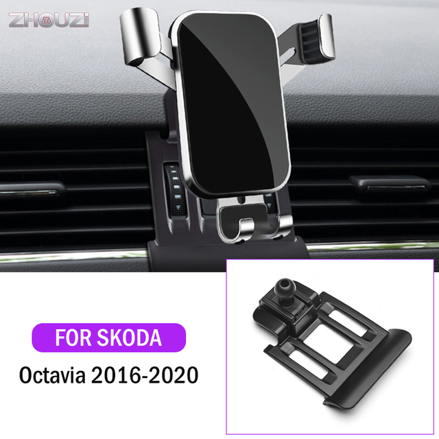 Car Mobile Phone Holder For Skoda Karoq Kamiq Octavia Superb Spaceback Rapid Mounts GPS Navigation Holder Bracket Car Accessories