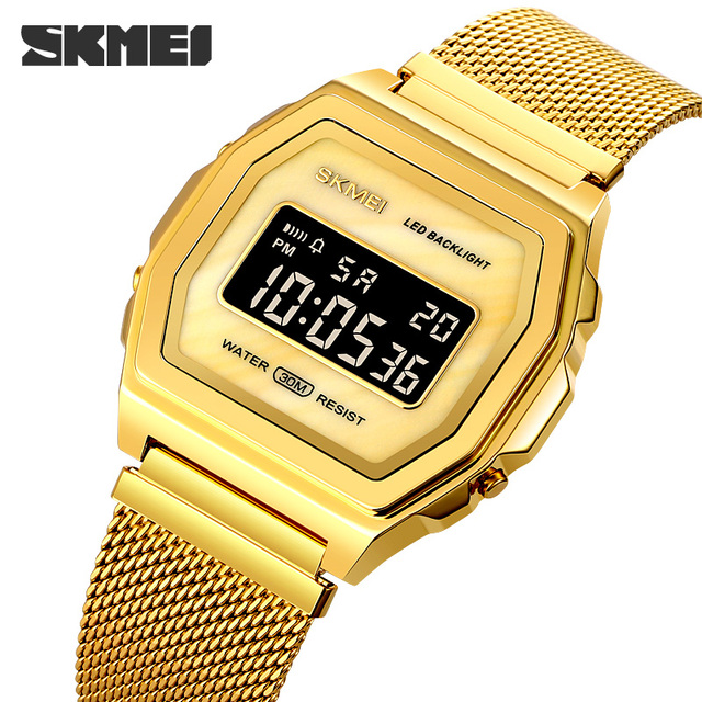 SKMEI Digital Movement Male Wristwatch Countdown Calendar Alarm LED Display Men Electronic Watch Relojes para hombre Montre