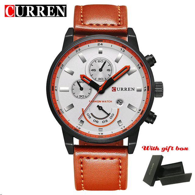 CURREN 8217 Fashion Quartz Men's Watches Luxury Leather Strap Waterproof Casual Men's Watch Sport Men's Watch