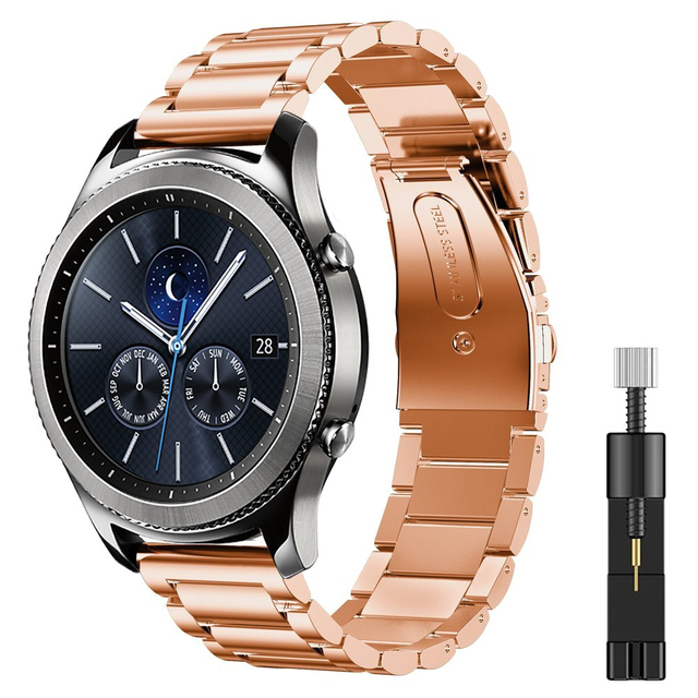 22mm Metal Strap for Samsung Galaxy Watch 3 45mm/Huawei Watch 3 GT3/Amazfit GTR Stainless Steel Strap for 20mm Galaxy Watch 4