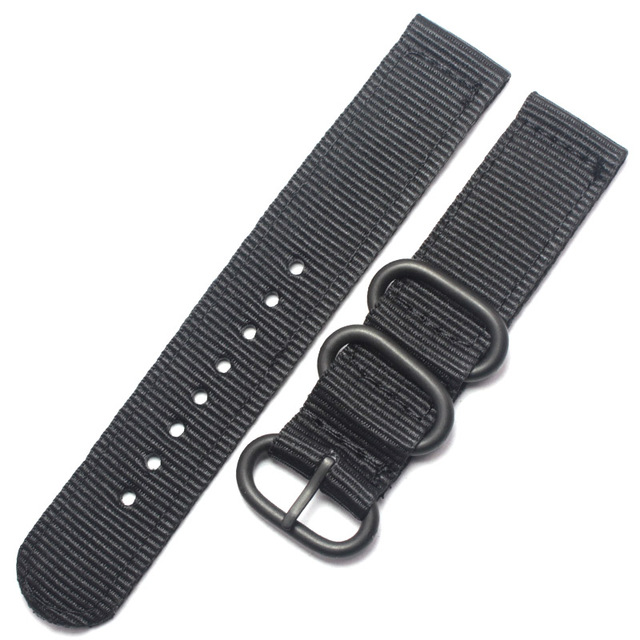 High quality 6 colors NATO watchband 18mm 20mm 22mm 24mm nylon waterproof watch band strap sport stainless steel bracelet buckle