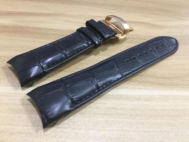 22/23/24mm For T035407A T035617A T035627A T035614 High Quality Butterfly Buckle Genuine Leather Curved End Watchband Belts