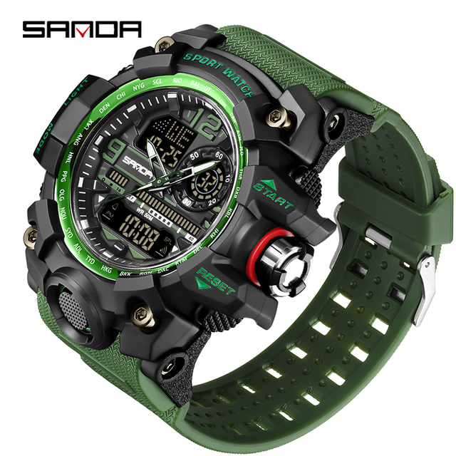 SANDA Brand G-Style Military Watch Men Digital Shock Sports Watches for Man Waterproof Electronic Wristwatch Mens 2022 Relogios