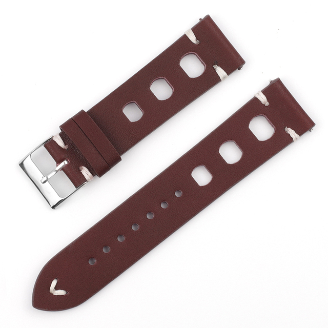 Handmade Vintage Leather Strap Watch Band Watch Accessories Bracelet 18mm20mm 22mm 24mm Red Black Brown Watchband