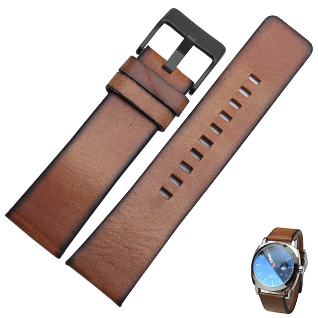 Genuine Quality Retro Genuine Leather Watchband Men For DZ4343 DZ4323 DZ7406 Watch Strap Vintage Italian Leather 22mm 24mm 26mm