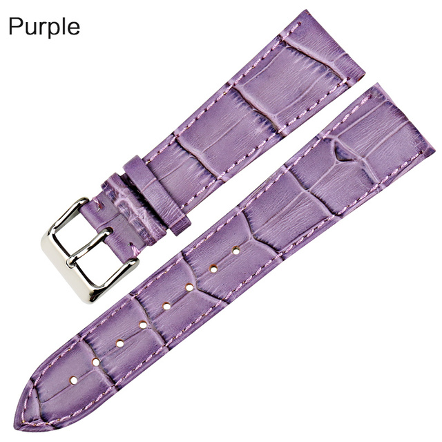 MAIKES High Quality Genuine Leather Watch Band Beautiful Purple Watch Accessories Strap 12mm 14mm 16mm 17mm 18mm 19mm 20mm 22mm