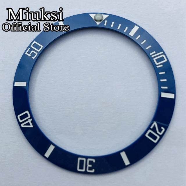 Miuksi 40mm high quality ceramic bezel watch parts fit 43mm watch case for watch sea