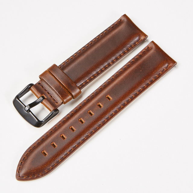 Oil Suede Leather 22mm 20mm 18mm Watchband Quick Release Watch Band Strap Brown for Men Women Compatible with Fossil