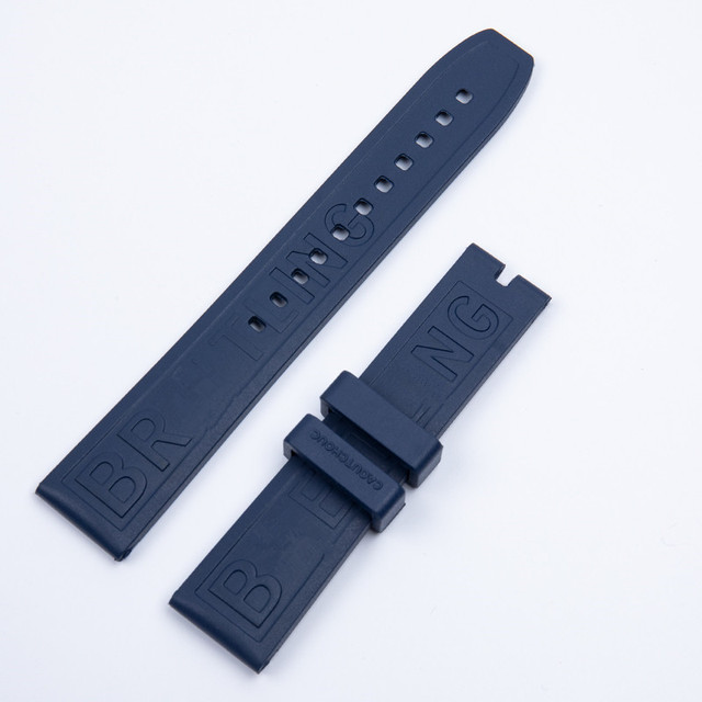 Soft nature rubber silicone watches band 20mm 22mm 24mm colorful watchband for Superocean navitimer/Avenger/Breitling strap