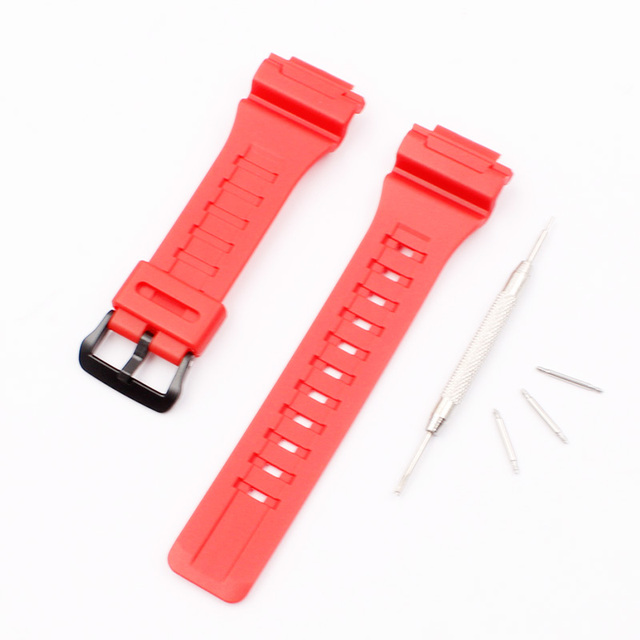 Watch Accessories for Casio Resin Strap AQ-S810W AQS810WC Pin Buckle Men's and Women's Sports Silicone Strap Case 18mm