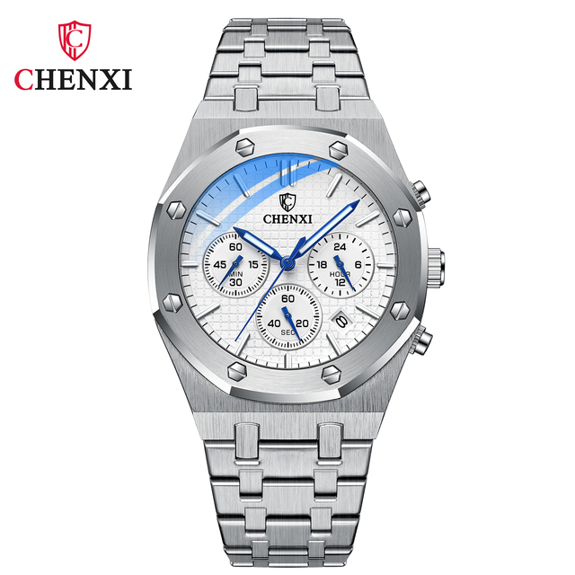 CHENXI Fashion Business Men Watches Top Brand Luxury Quartz Watch Men Stainless Steel Waterproof Wristwatch Relogio Masculino