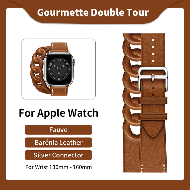 Kebitt High Quality Genuine Leather Single Round iWatch Smart Watch Strap for Apple Watch 7 6 Se 5 4 3 Strap 40mm 44mm 41mm 45mm