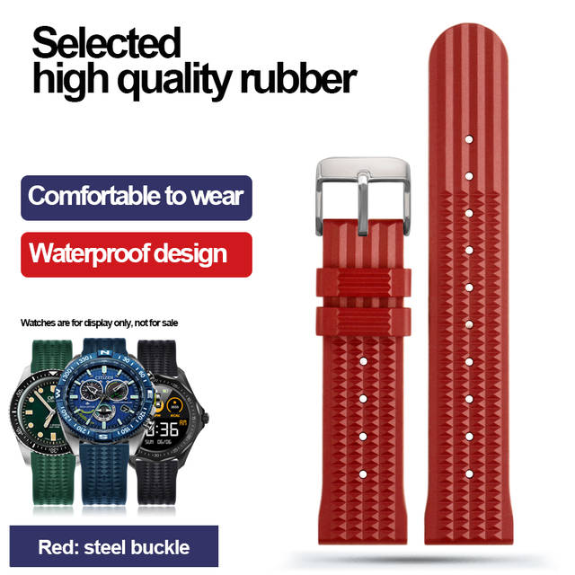 STEELDIVE Automatic Watch Strap 20mm Mechanical Watch Bands 22mm Steel Diving Watch Rubber Strap 20/22mm Fashion Watches Bracelets