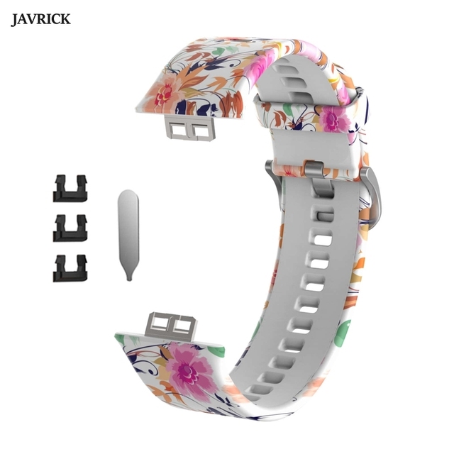 Printed Silicone Strap for Huawei Smart Watch, Soft Water Resistant Sport Watch Band Accessories