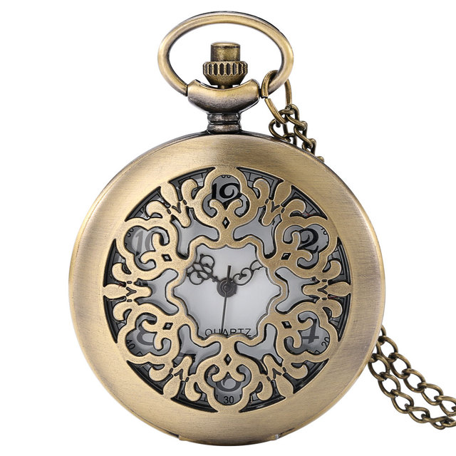 2022 New Production Personality Bronze Men's Pocket Watch With Luxurious Chain Quartz Watches Collections Souvenir