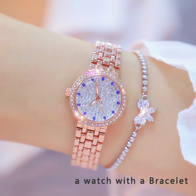 Women Watches 2022 Fashion Creative Famous Brand Small Diamond Gold Wrist Watch Female Wristwatch Bayan Kol Satti 2021