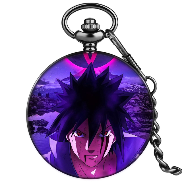 Personalized custom men women quartz pocket watch with thick chain Japan animation personality style fashion unisex watches