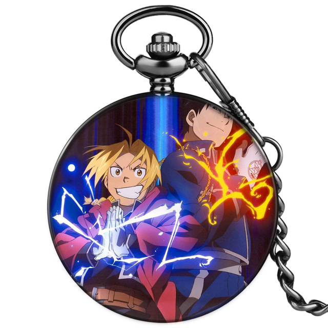 New Cartoon Character Face Style Men Pocket Watch With Thick Chain Childhood Nostalgia Accept Customized For Boyfriend Husband