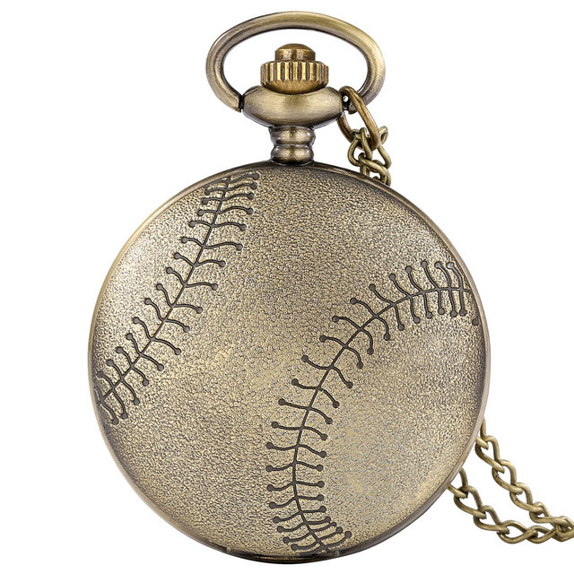 2022 new arrivals football ancient style face personality big pocket watch ball chain with chain men sport quartz watches