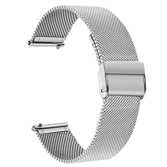 22mm Metal Strap For Samsung Galaxy Watch 3 4 Band Stainless Steel Mesh Bracelet For Apple Watch Series 7 6 5 4 3 2 SE Wristband