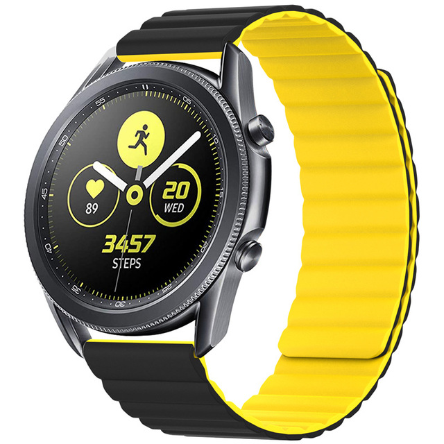 Silicone Strap For Samsung Galaxy Watch 3 Active 2 Huawei Watch 3/GT/GT2 Replacement Strap With Magnetic Buckle For Amazfit GTR