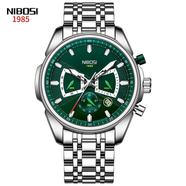 NIBOSI Mens Watches Luxury Brand Waterproof Wristwatch Chronograph Quartz Watch for Men Automatic Date Relogio Masculino