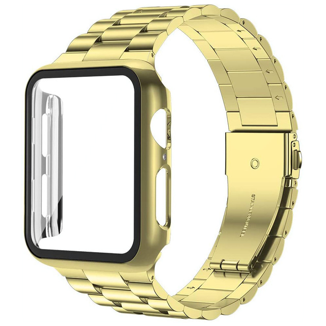 Stainless steel strap for Apple watch case 44mm/42mm 45mm/41mm smart watch bracelet for iWatch Series 7 4 3 5 SE 6 watchbands