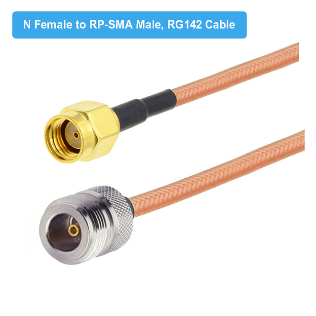 BEVOTOP RG142 N Male Plug to SMA Male RF Connector Cable Adapter Jumper Coaxial Pigtail RG-142 Extension Cord 10cm 15cm 50cm 1m