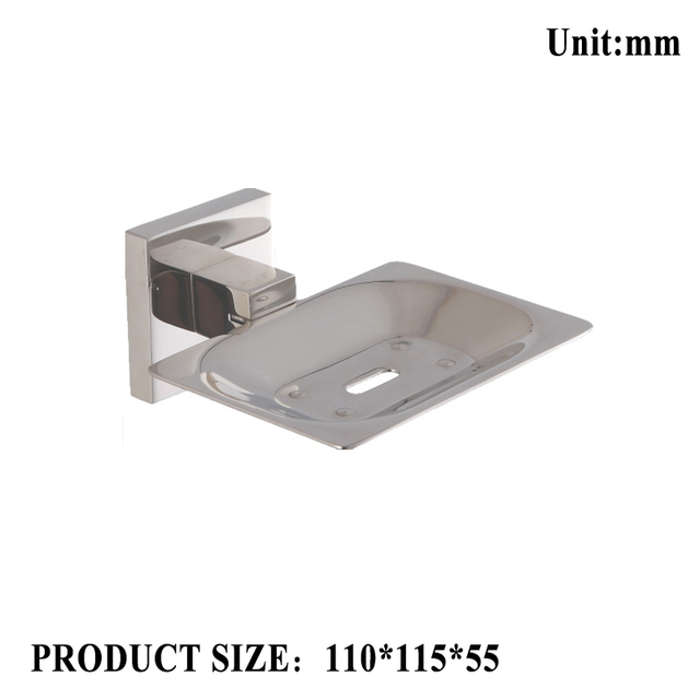 Chrome Polished Double Towel Bars Bathroom Towel Hanger Stainless Steel Bathroom Accessories Soap Dish Toilet Brush Holder